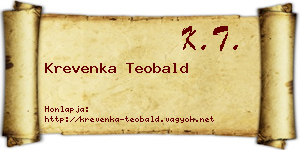 Krevenka Teobald névjegykártya